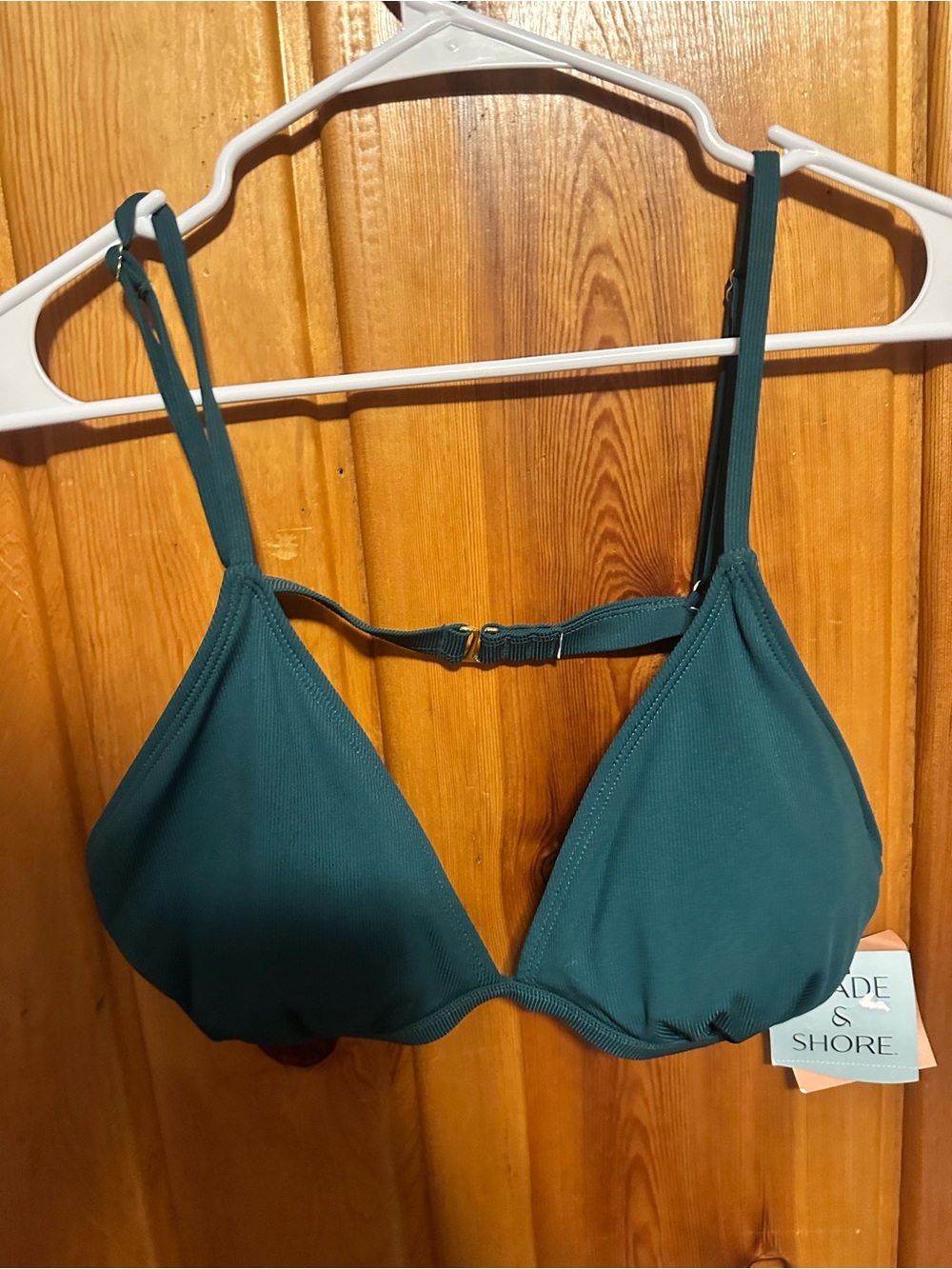 Teal Triangle Bikini Top - Adjustable Straps